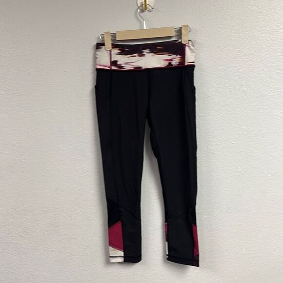 Lululemon Women's Medium Rise Pace Rival Stretch Cropped Leggings Size 2‎ - Picture 1 of 8